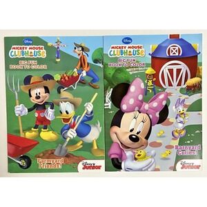 MICKEY MOUSE CLUBHOUSE Farmyard Friends! Barnyard Cuties! Big Fun Books To Color
